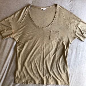 James Perse olive green pocket tee 3